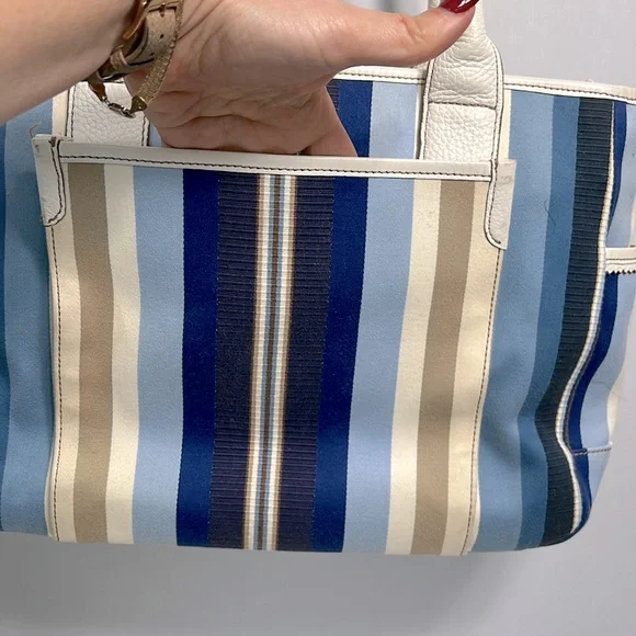 Brighton Cruz Nave/Blue/Tan/Cream Tote Bag - Picture 6 of 16